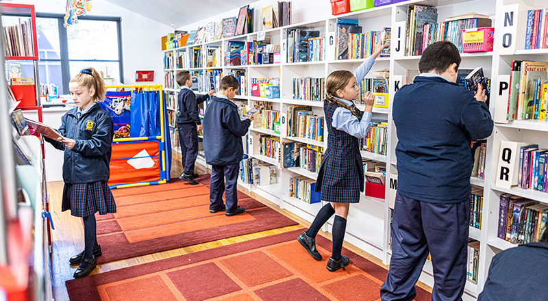 School Library at St Nicholas of Myra Primary School Penrith