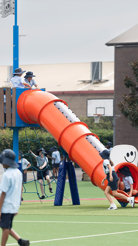 St Nicholas of Myra Primary, Penrith offers generous outdoor play equipment