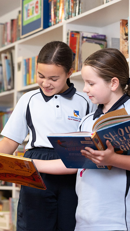 Library facilities available at St Nicholas of Myra Primary Penrith
