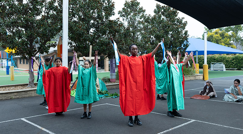 St Nicholas of Myra students performing